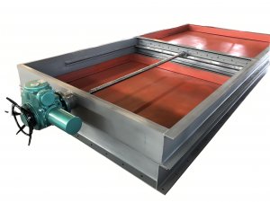 電動雨水排口閘板閥，電動污泥水溝閘板