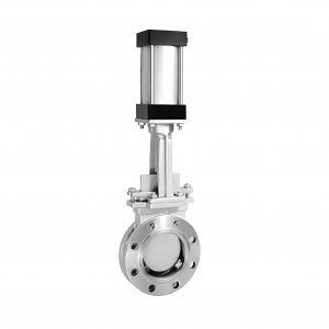 氣動(dòng)對(duì)夾式刀閘閥PNI.0 DN200的，材質(zhì)碳鋼