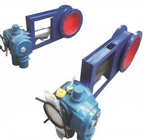 圓形電動調(diào)節(jié)插板閥DN300，國產(chǎn)電動插板