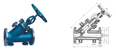 BJ45H、BJ45W 型 PN25~PN40 鋼制保溫夾套直流式截止閥結(jié)構(gòu)圖